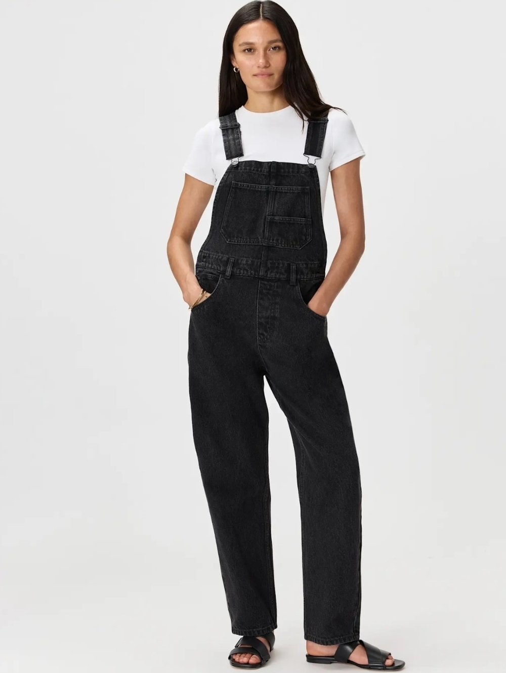 Quince 100% Organic Cotton Overalls Mascara Black